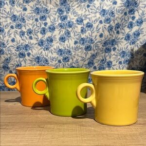 FIESTA  Ceramic Mug Set - Orange, Green, Yellow